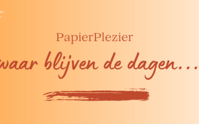 Waar blijven de dagen….