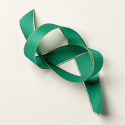 1,5 mtr Groen/Goud lint - €